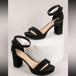 Strappy heels size 8.5 wide fit